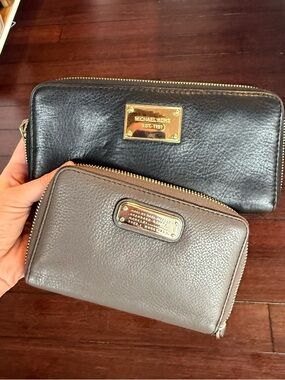 Designer Wallet Bundle – Michael Kors + Marc by Marc Jacobs (Black & Gray)